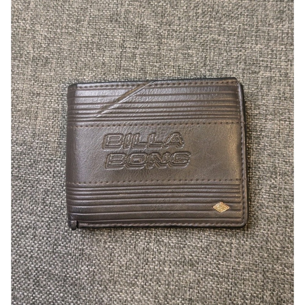 Vintage Y2K Billabong Wallet Brown Grunge Punk Skater Patch Multi Slot